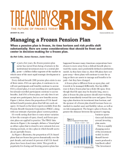 Managing a frozen pension plan