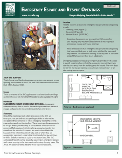 Emergency Escape and Rescue Openings