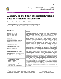 A Review on the Effect of Social Networking Sites on Academic