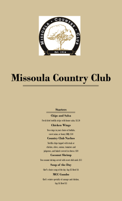 Chicken Wings - Missoula Country Club