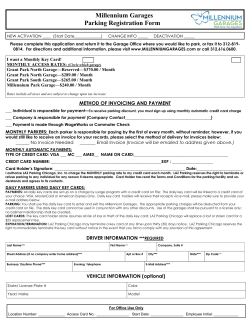 Millennium Garages Registration Form 05.11