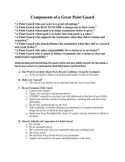 Components of a Great Point Guard