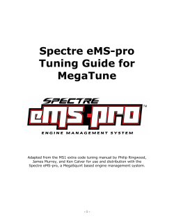 Spectre eMS-pro Tuning Guide