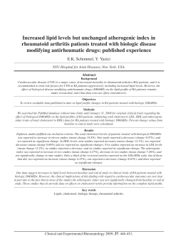 clin exp rheum 27/3 - Clinical and Experimental Rheumatology