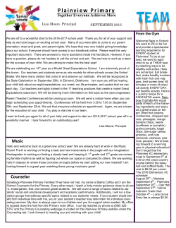 September 2016 - Plainview Primary Elementary School