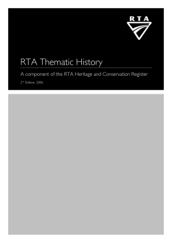 RTA Thematic History - Roads and Maritime Services