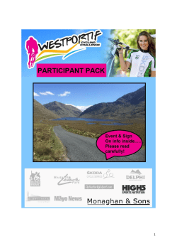 the 2016 Westportif Participants Event Briefing