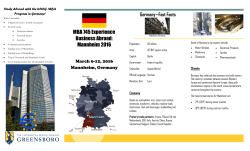 Mannheim Brochure &ndash; Spring 2016