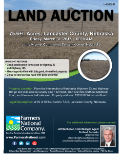 75.6+/- Acres, Lancaster County, Nebraska