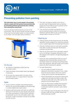 Preventing pollution from painting - EPA