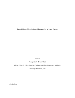 Love Objects - University of Vermont