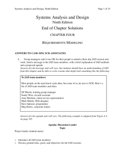 Systems Analysis and Design