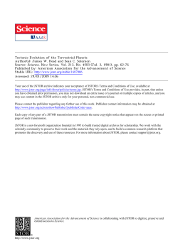 Tectonic Evolution of the Terrestrial Planets Author(s): James W