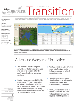 Advanced Wargame Simulation - Stottler Henke Associates, Inc.
