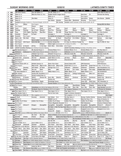 SUNDAY MORNING GRID 10/30/16 LATIMES.COM/TV TIMES