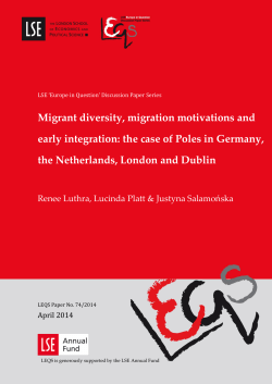 Migrant diversity, migration motivations and early integration