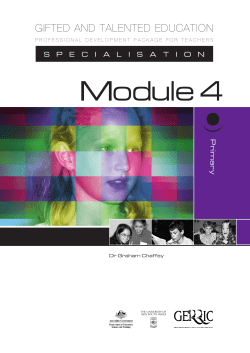 PDF file of Gifted and Talented Education: Professional