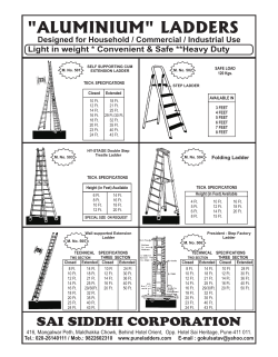 "aluminium" ladders - Sai Siddhi Corporation