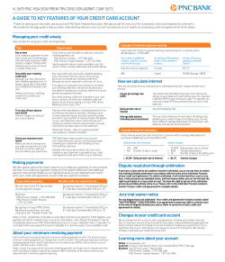 a guide to key features of your credit card account