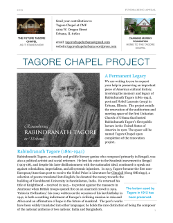 Tagore Chapel Appeal Letter