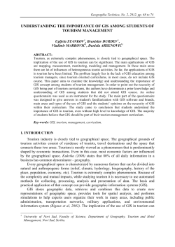 understanding the importance of gis among students of tourism