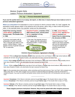 Module: English Skills Lesson: Pronoun