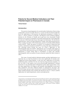 Patents for Second Medical Indications and Their Potential Impact