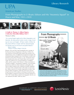 Library Research - Thomas A. Edison Papers