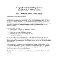 Plan Review Application Packet - Morgan County Health Department