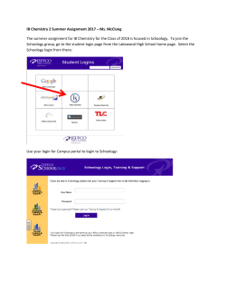 IB Chemistry 2 Summer Assignment 2017 &ndash; Ms. McClung The