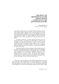 the impact of british rule on the indian muslim community