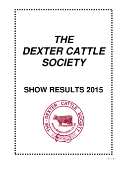 DCS Show Results 2015 - Dexter Cattle Society