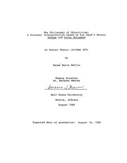 Page 1 The Philosophy of Objectivism: A Personal Interpretation