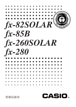fx-82SOLAR fx-85B fx-260SOLAR fx-280 - Support