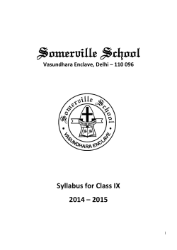 SOMERVILLE SCHOOL, VASUDHARA ENCLAVE, DELHI-96
