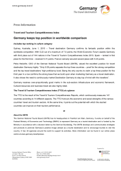 Press Information Germany keeps top position in