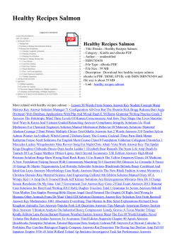 Healthy Recipes Salmon