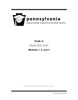 PreK&ndash;4 - Pennsylvania Educator Certification Tests