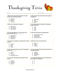 Thanksgiving Trivia Game