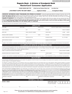 Apply for a Personal Credit Card