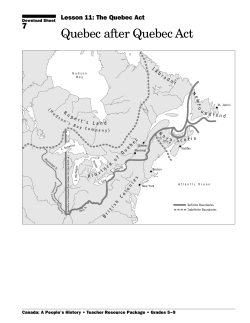 Quebec after Quebec Act