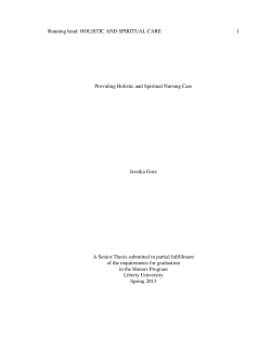 Providing Holistic and Spiritual Nursing Care