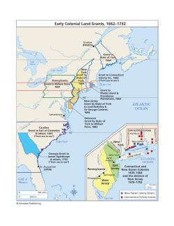 Early Colonial Land Grants, 1662&ndash;1732