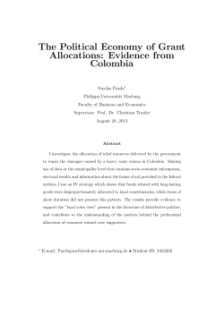 The Political Economy of Grant Allocations: Evidence