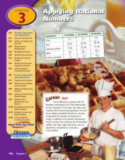 Applying Rational Numbers Applying Rational