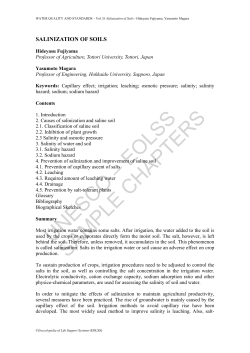 Salinization of Soils
