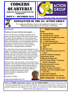 codgers quarterly - Flintshire Local Voluntary Council