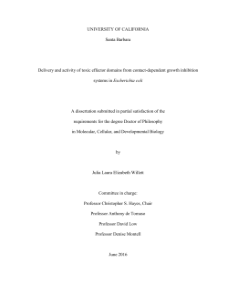 UNIVERSITY OF CALIFORNIA Santa Barbara Delivery and activity