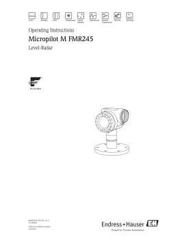Micropilot M FMR245 - Endress+Hauser Portal
