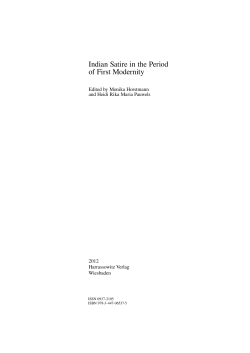 Indian Satire in the Period of First Modernity